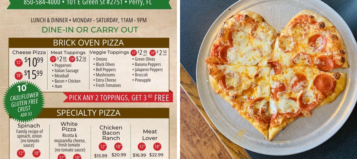 Cucinella's Brick Oven of Perry Menu