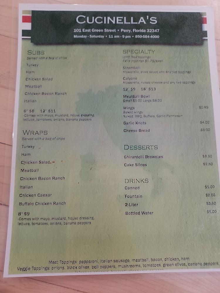 Cucinella's Brick Oven of Perry Menu image 3